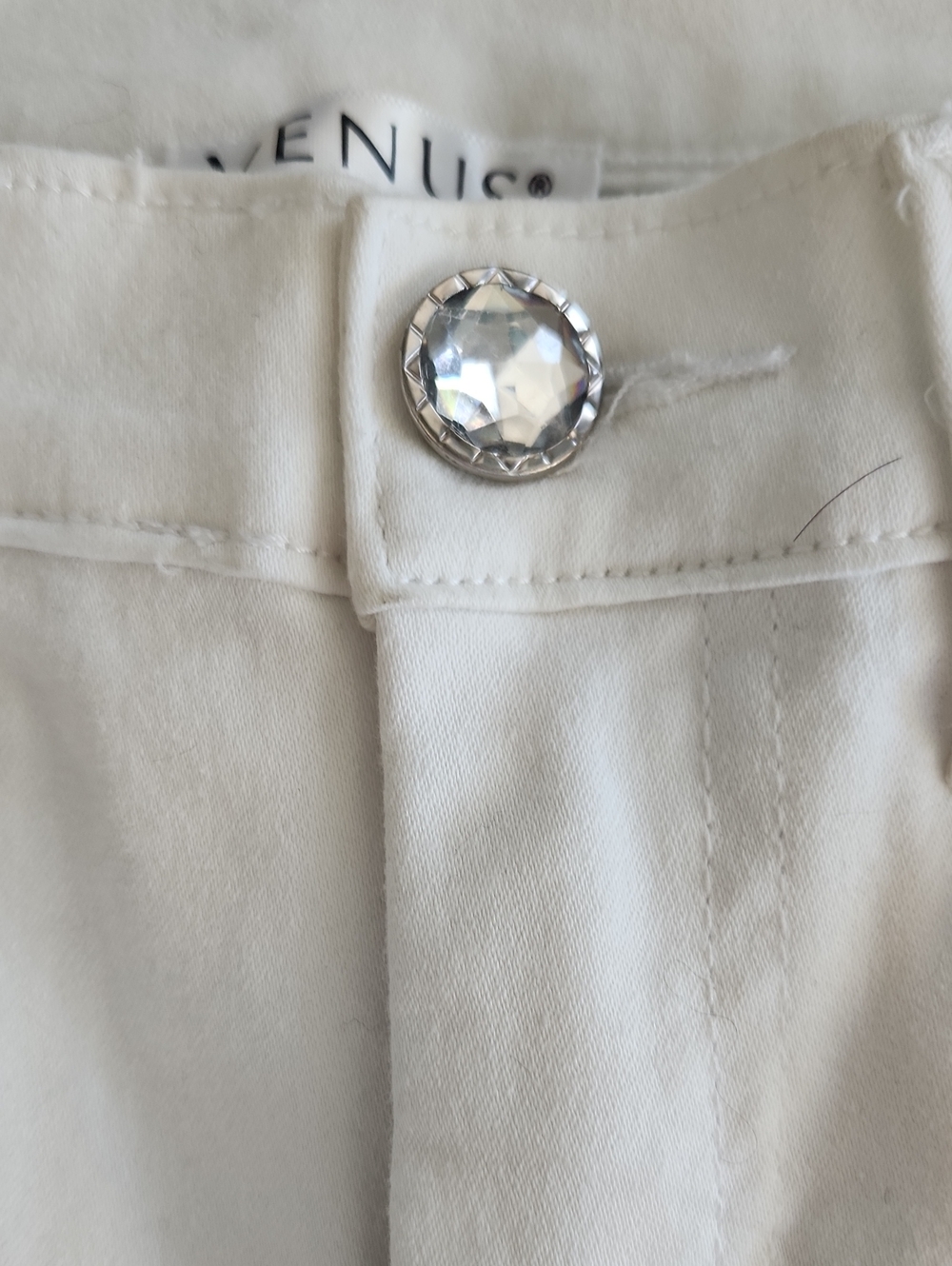 White Women's Slim Stretch Jeans - Picture 6 of 14